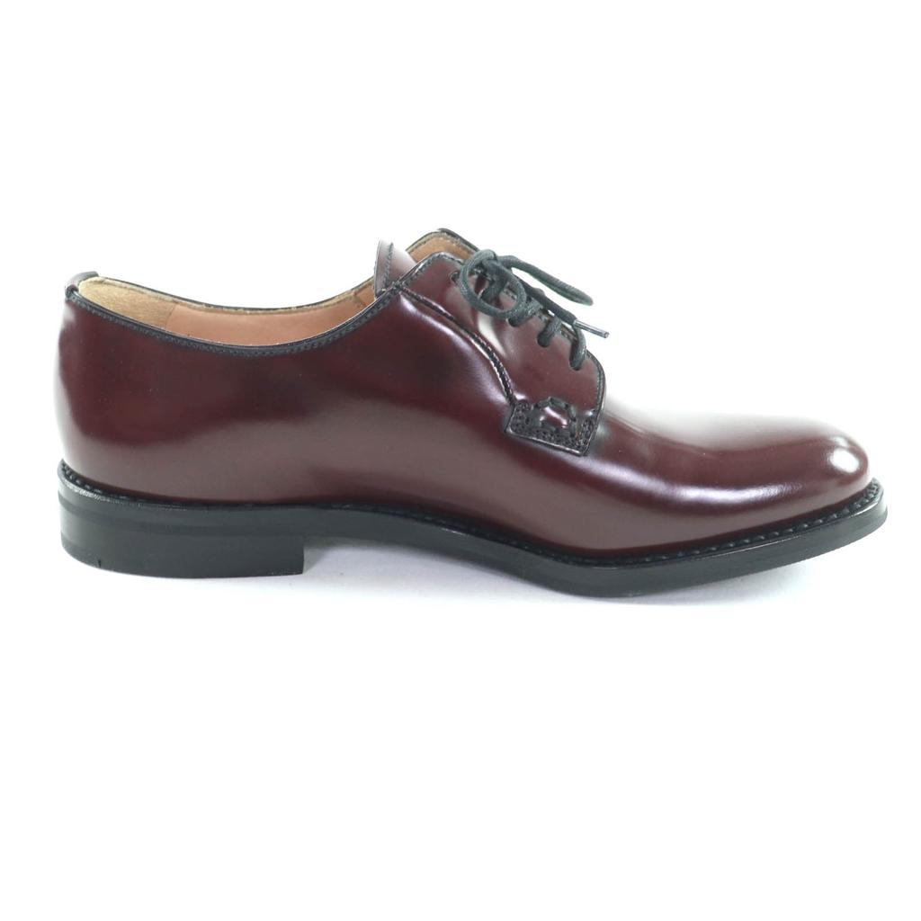 Excellent CHURCH'S Leather Shoes Shannon Burgundy Polished Binder Calf Women 35 Used
