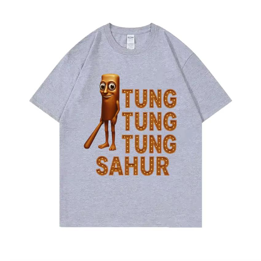 Italian Brainrot Funny Meme Graphic Tshirt Tung Tung Tung Sahur Baseball Bat T-shirt Men Women Casual Humor Soft Cotton T Shirts