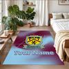 Crystal Velvet Rug Custom Name Text, Soft Non Slip Floor Mat Home DecorBurnley Football