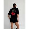 Loose Printed T-shirt Western Style New Casual Fashion Cherry Print Cotton Short Sleeve T-shirt Top