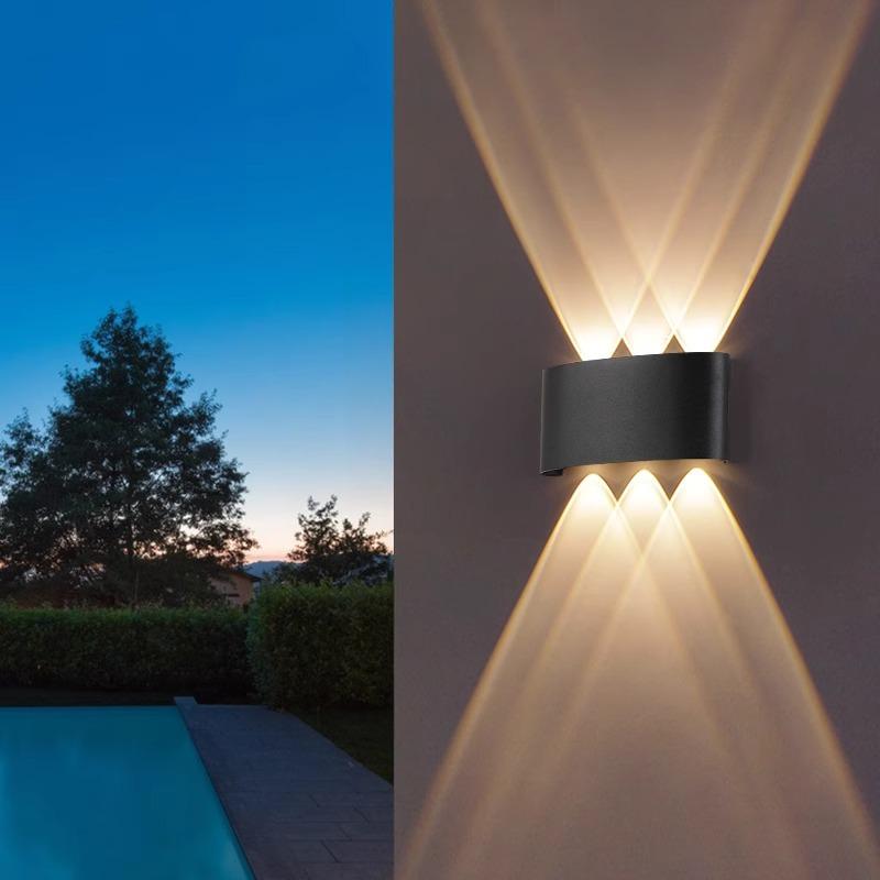 Up Down LED Wall Sconce Modern Black Wall Mount Light 1PC for Indoor Outdoor Home Hotel Hallway Decoration