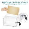 Sign Holder Portable Ballot Box Voting Charity Suggestion Box Acrylic Donation Box  Voting Case