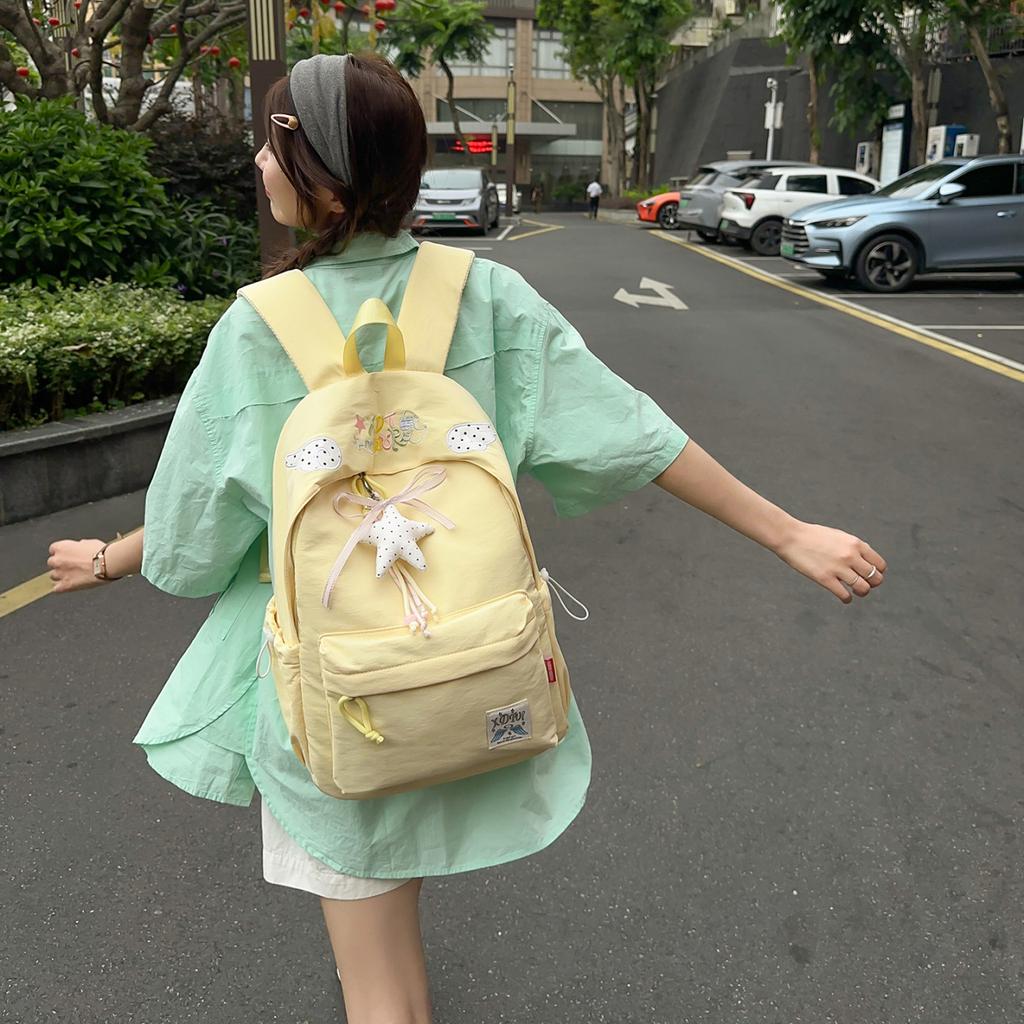 Schoolbag Versatile Lightweight Travel Backpack Japanese ins Campus School Bag Female Junior High School High School Student Simple Backpack