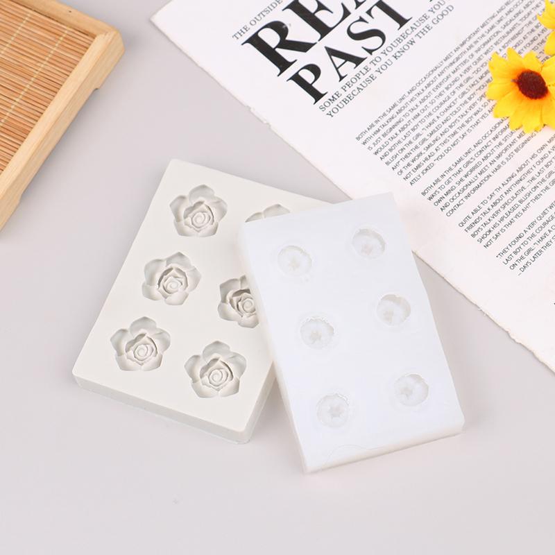 Stampo in Silicone a Sei Fori Fiore Piccolo Fioritura Fiore di Prugno Rosa Peonia Stampo per Inserimento Torta al Cioccolato Fondant Torta di Compleanno