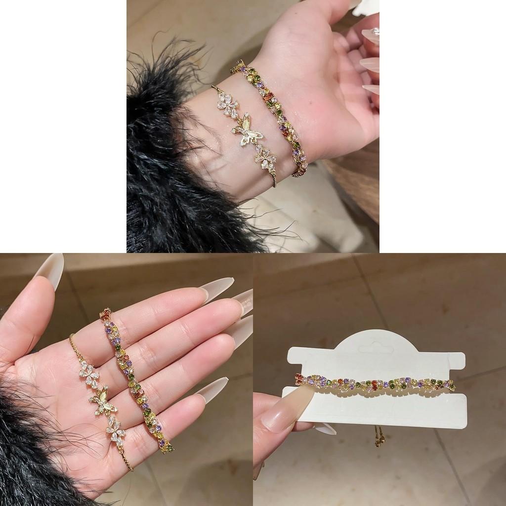 Tierformige Kupfer-Handkette mit Zirkondekoration für Damen