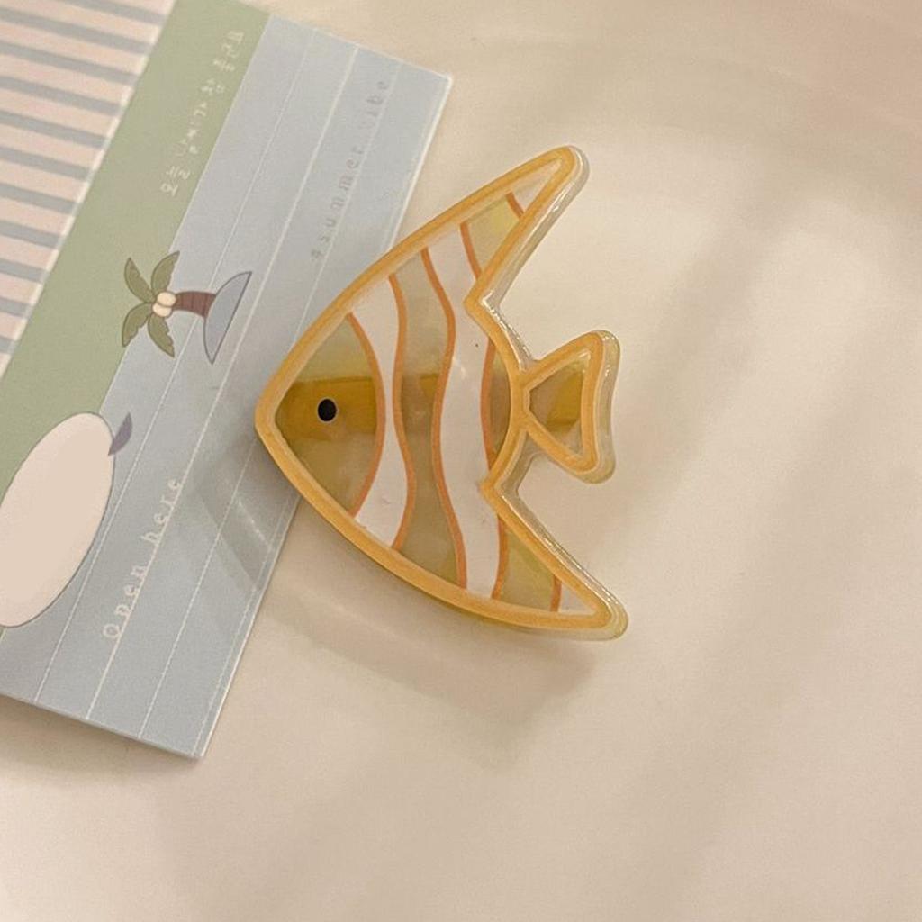 Uroczy Kolorowy Klips do Włosów ze Zwierzętami Moda Ryba Muszla Delfin Grzywka Klips Boczny Perła Małe Wsuwki do Włosów Kreskówkowe Spinki Codzienne Nakrycie Głowy