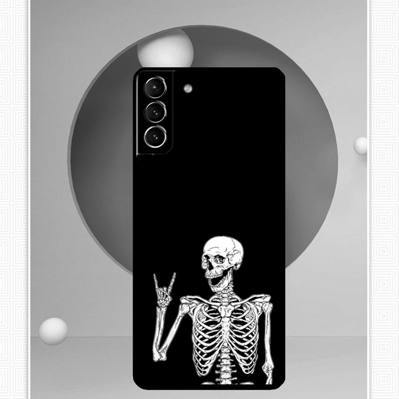 Rock and Roll Skull Case For Samsung Galaxy S25 Ultra S21 S22 S23 S24 Ultra S9 S10 S20 Plus S25 FE Cover Funda