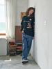 FLATWAVE IN SEOUL Elva Print Longsleeve T-Shirt Black