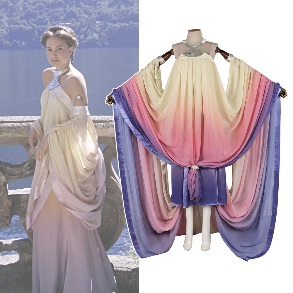 Amidala Padme Cosplay Costume Role Play Hallowmas Popular Party Gift