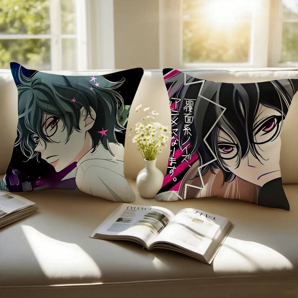 S-Sakaki Momo Anime Pillow Case Sofa and Living Room Decorative Cushion Covers Dust-proof and Mite-proof Invisible Zipper