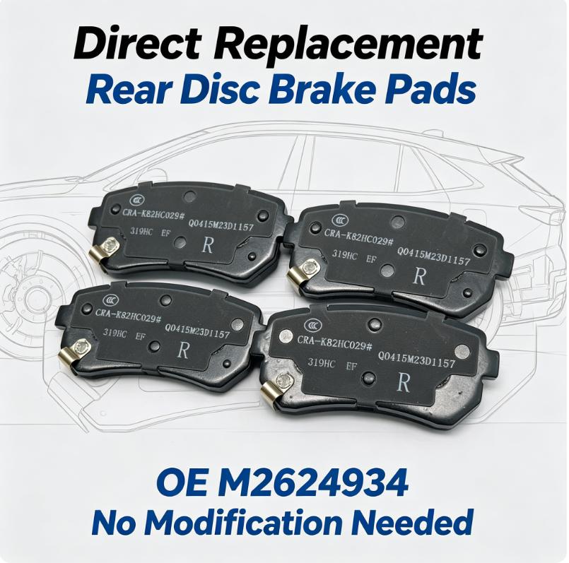 Ceramic Rear Brake Pads 4PCS OE M2624934 for Hyundai Rear Axle