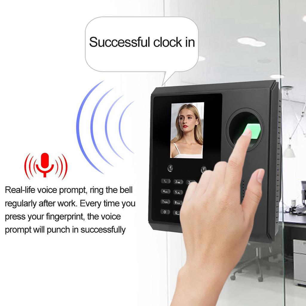 2.5in Face Fingerprint Time Attendance Access Control Machine w/ Network Interface