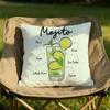 Mojito Cocktail Art Cushion Cover Soft Reversible Durable Pillow Cover MultiScene Use for Home Car Daily Comfort