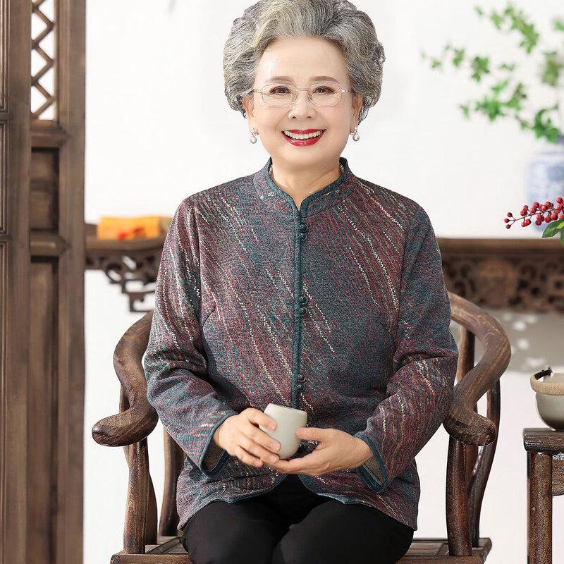 

Tang Dynasty Lady Mid-Aged Women s Retro Long-Sleeve Cardigan L