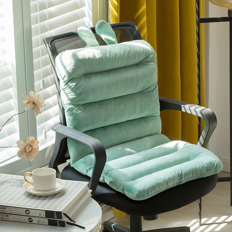 

Rabbit Ears Crystal Velvet Seat Cushion & Backrest for Office Chair - Thickened for Long Sitting Comfort 85*45cm