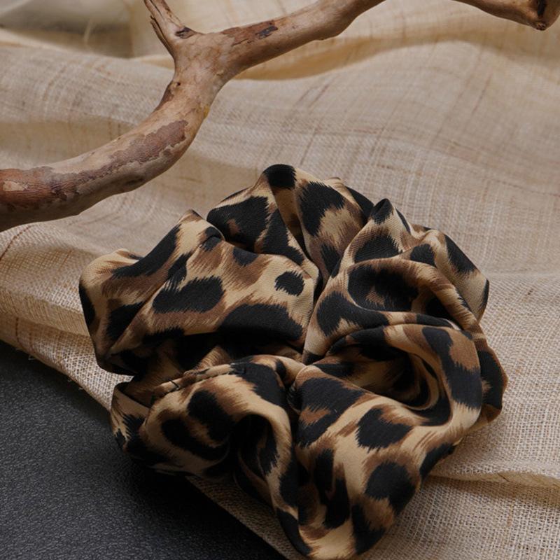 

Тканевая резинка для волос с леопардовым принтом в виде толстой кишки, ретро, элегантная, высокоэластичная, резинка для волос, повязка на голову, модные универсальные аксессуары для волос