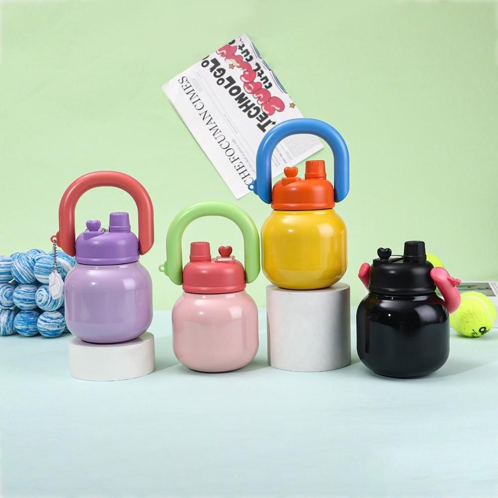 Leak-proof Thermal Cup 650ml Student Straw Cup Cute Vacuum Flask