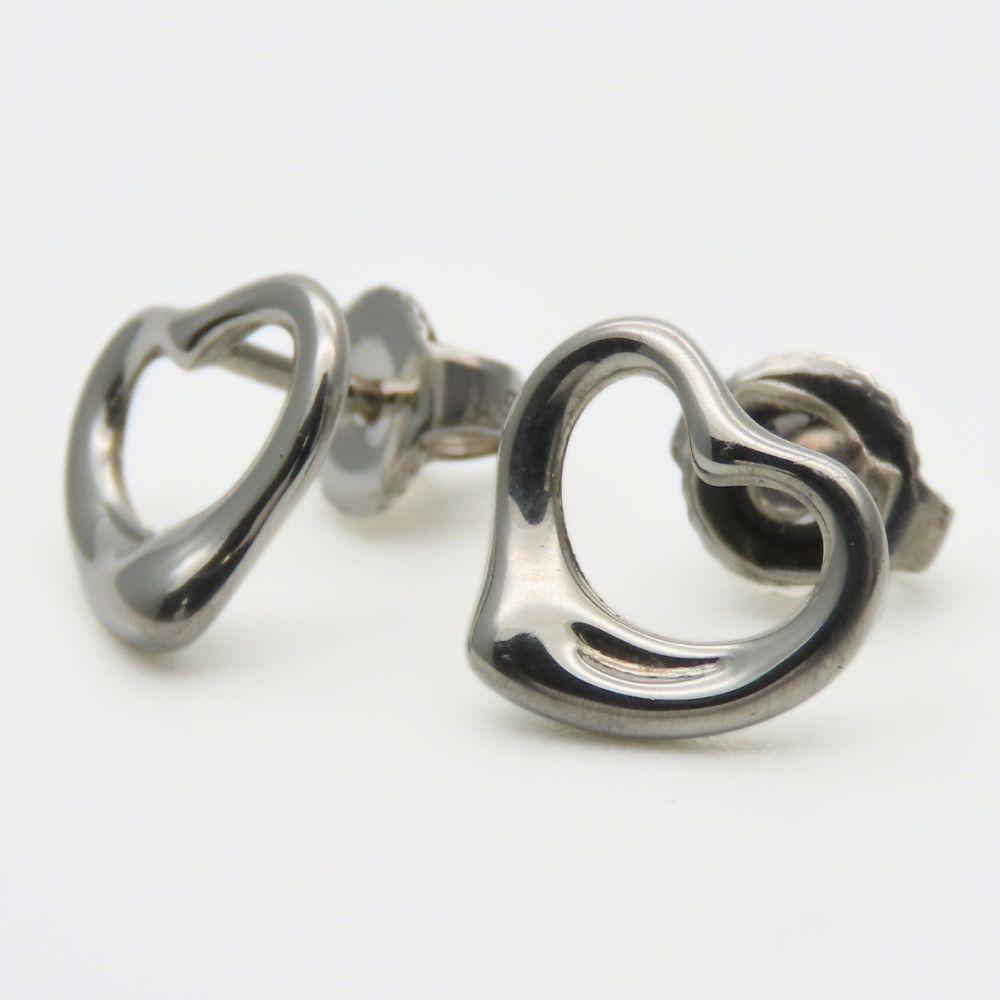 Used TIFFANY&Co. Pierce Open heart Silver925 1.7g Silver El Saperetti