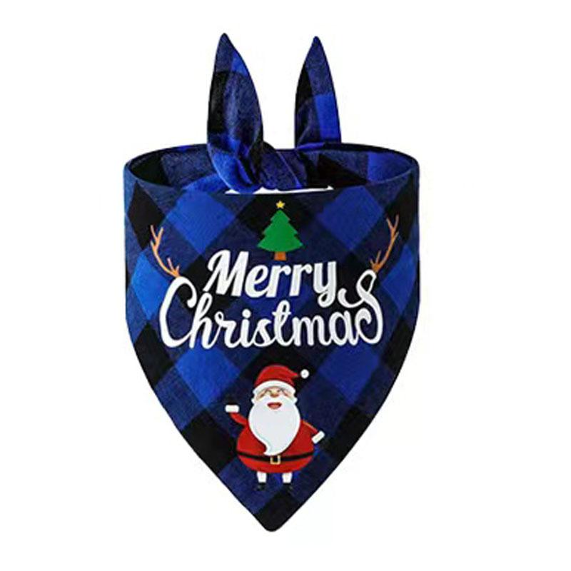 

New Christmas Pet Triangle Towel Printed Dog Cat Saliva Towel Pet Scarf Neck Bib One size fits all (63*43*43)