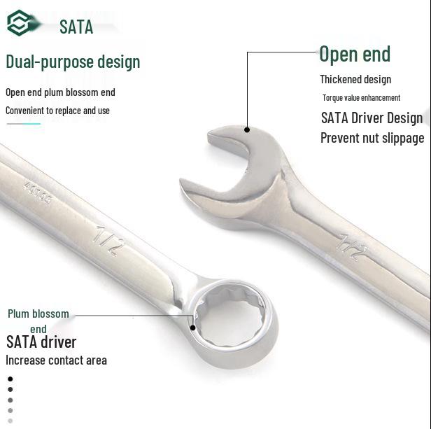 Sata Wrench Imperial Full Polish 2-in-1, Sizes 40101-40116