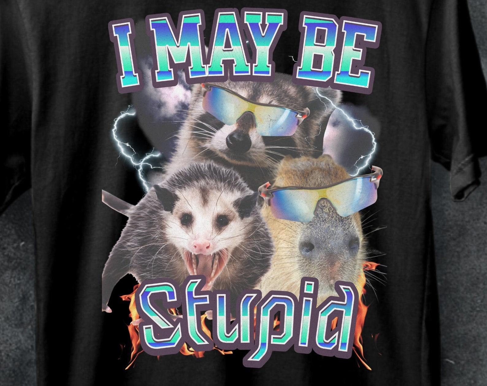 Funny Meme T-Shirt: Raccoon, Capybara, Opossum - Ironic Party Tee S