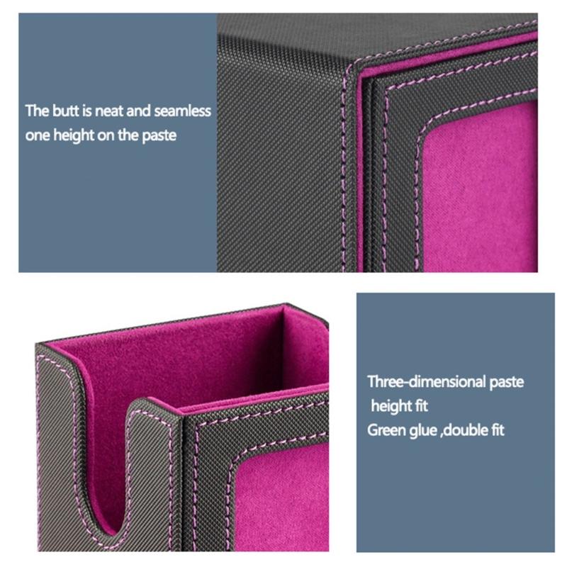 PU Leather Trading Card Deck Storage Box Card Deck Case Organizers Collectible Game Card Collectors Storage Case