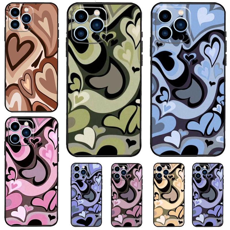 Purple Heart Swirl Aesthetic Case For Xiaomi Redmi Note 14 Pro 13 12 11 10 15 Pro Plus Redmi 15 C 13 10C 12C 14C 13C Cover