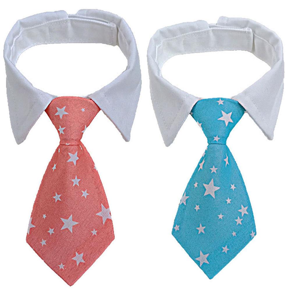 

2PCS Colorful Tuxedo Striped Dog Necktie Formal Bow Tie Collar