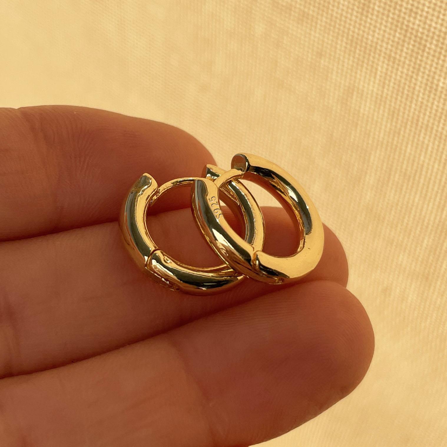 

925 Sterling Silver Earrings For Women Trendy Simple Gold Zircon Earring Jewelry Prevent Allergy Party Christmas Accessories