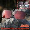 Lentes de Óculos de Sol Polarizadas com Tonalidade Vinho Tinto Moda Clipe de Óculos Resistente a UV de Luxo Não Inclui A Armação dos Óculos