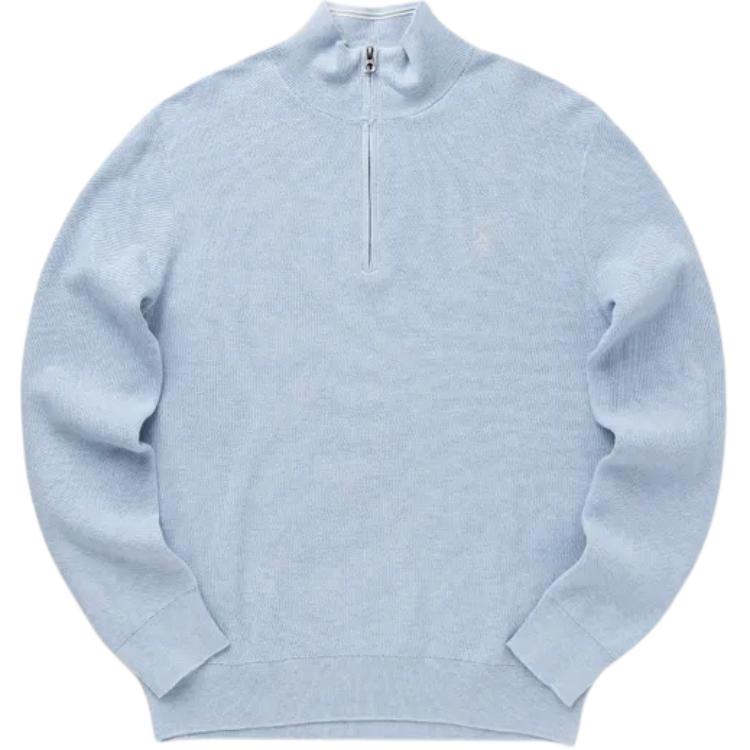 

Polo Ralph Lauren Solid Color Long Sleeve Polo Sweater Men sweater Blue 710932304-519 L