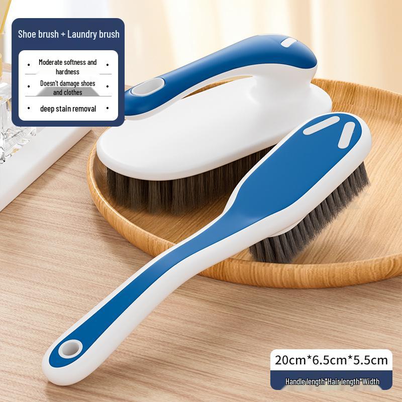 Shoe & Clothing Cleaning Brush - Long Handle, Soft Bristles, Multi-Functional, Gentle on Shoes & Clothes