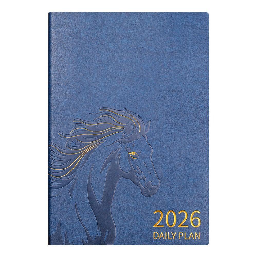 Wear-resistant 2026 Schedule Planner Notepad Pu Leather Office Work Planner  Stationery