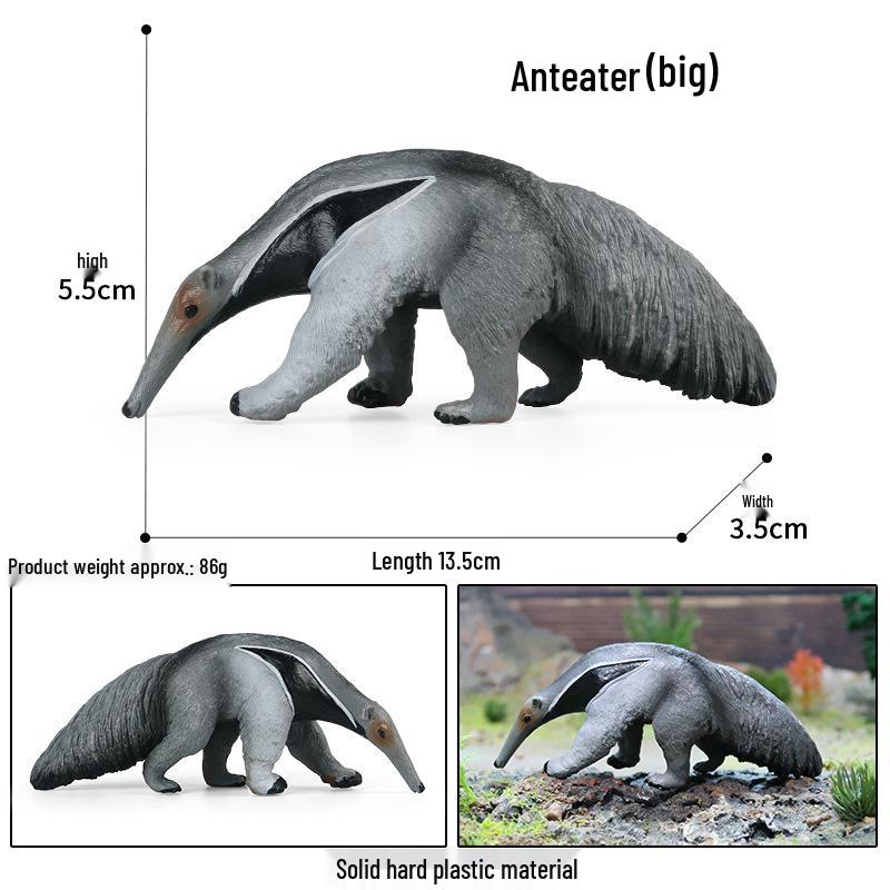 Wild Safari Animal Figurines: Giraffe, Elephant, Rhinoceros, Brown Bear, Tiger, Lion, Leopard, Hippopotamus - Solid Cognitive Toys