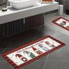 Christmas Gnome Kitchen Floor Mat Anti-slip Rug Home Decor Doormat for Hallway Balcony Living Room Bathroom Carpet