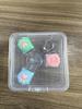 Mechanical Axis Key Fidget Spinner Luminous Electronic Keyboard Button Stress Relief Keychain Portable Toy Gift Present for Adults Teens