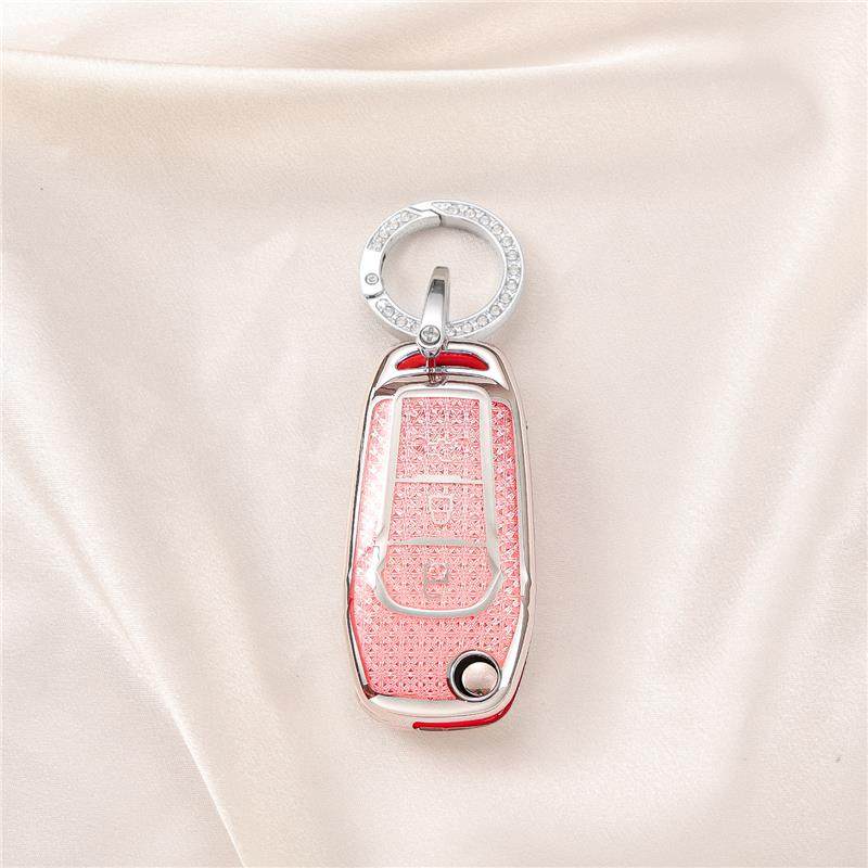 Crystal Tpu Key Case For Ford Figo Mondeo 5 Ecosport Fiesta Mk8 Ranger Fusion Kuga Escort F150 Flip Folding Remote Key Cover Fob