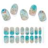 Chisafly Gel Nail Hardening Summer Nail Just Stick Set of Gel Ocean Stickers, Type, Stickers, On, 16, Nails, Sparkly, Cute, Plump, Self-Stick,