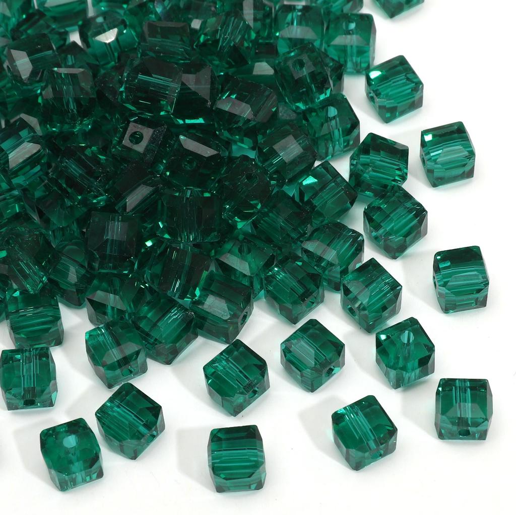 10-20Pcs Glass Crystal Transparent Three-dimensional Square Beads for Jewelry Making DIY Bracelet Necklace