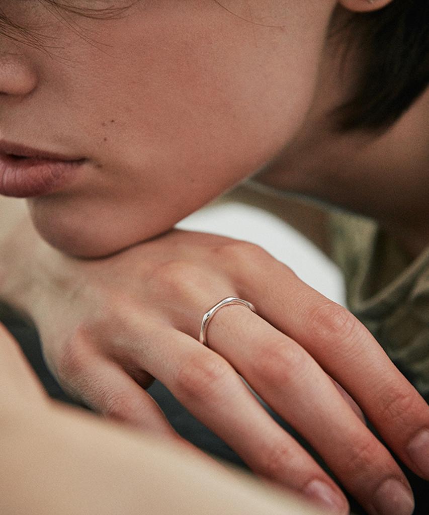 Verte [925 Silver] Cinq.Silver.229 / Brin Layered Ring