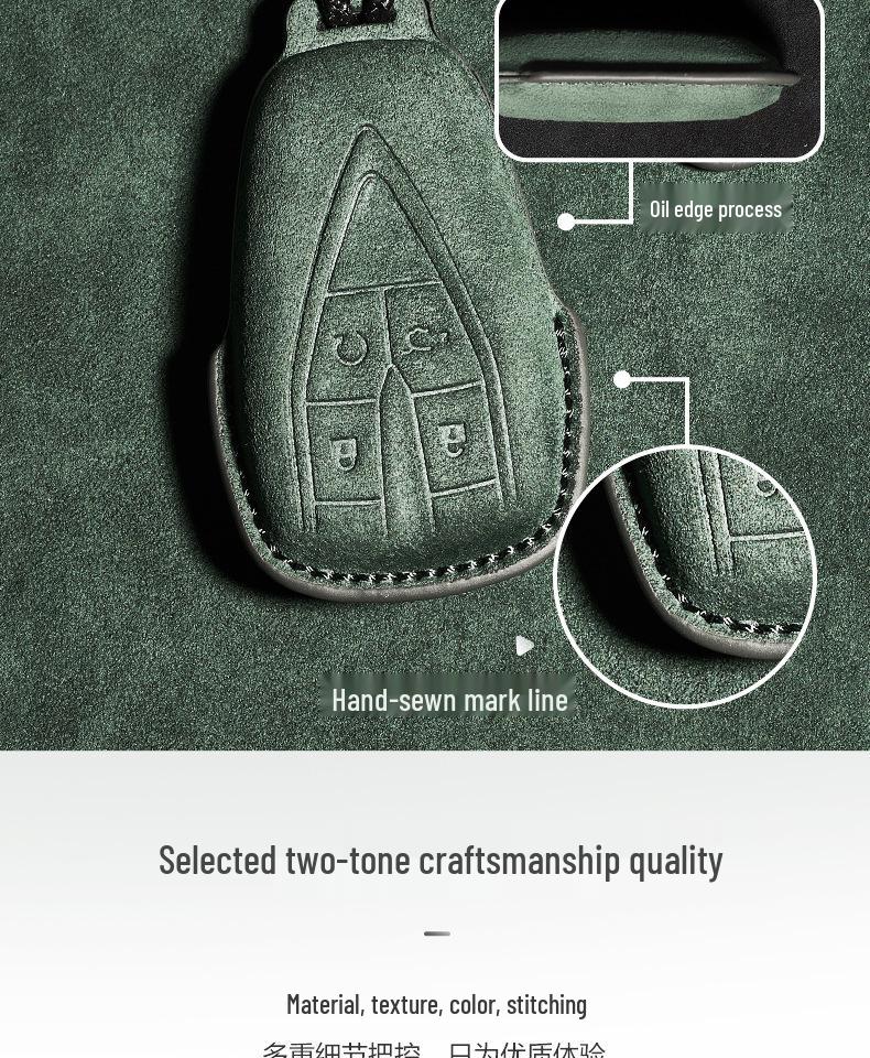 Changan CS75 Plus/CS55 Alcantara Suede Leather Car Key Protective Cover