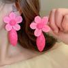 Steel Needle Handmade Grass Vine Mesh Flower Earrings Women's Fashion Super Fairy Stud Earrings Light Luxury High-end Temperament Earrings