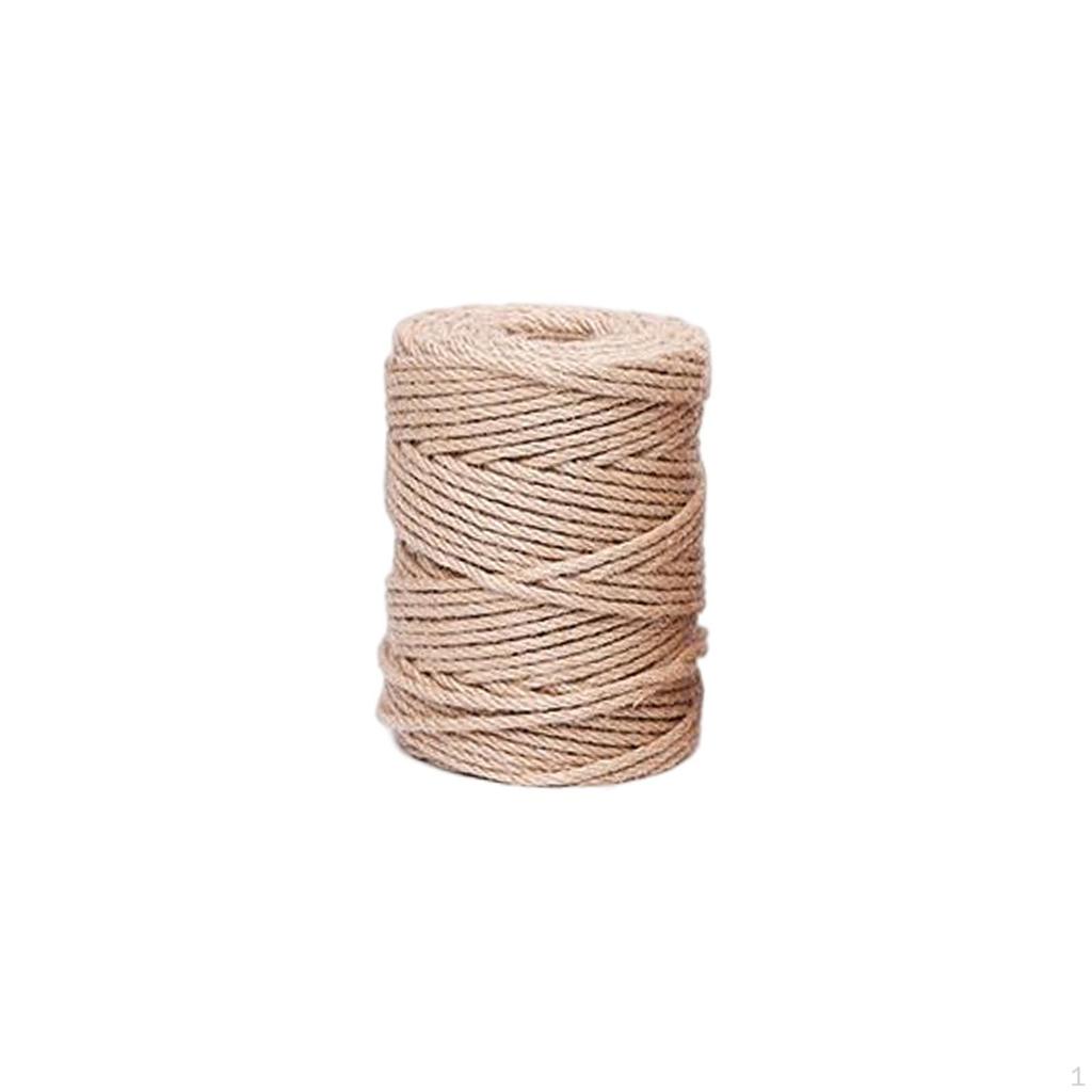 Fine Jute Twine Handcraft Decorative Twisted Sisal Rope for Pet Cat DIY Scratcher Home Garden Decor