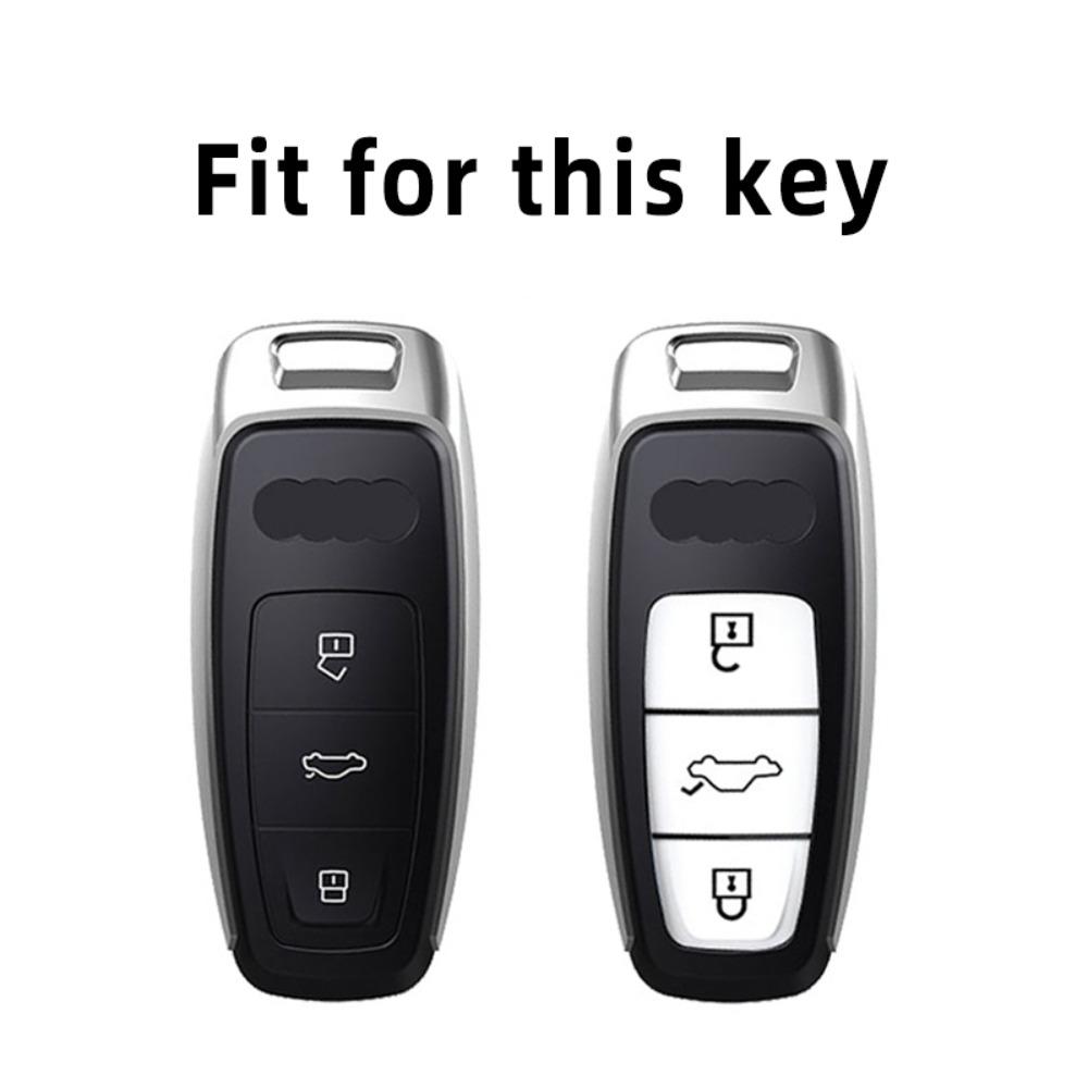 For A6 A7 A8 E-tron Q5 Q7 Q8 C8 D5 Transparent TPU Car Remote Key Case Cover Shell Keyless Holder Fob Accessories