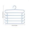 5 Tier Non Slip Multi Layer Clothes Hanger for Wardrobe Organization Space Saving Closet Storage Rack for Pants Ties and Scarves