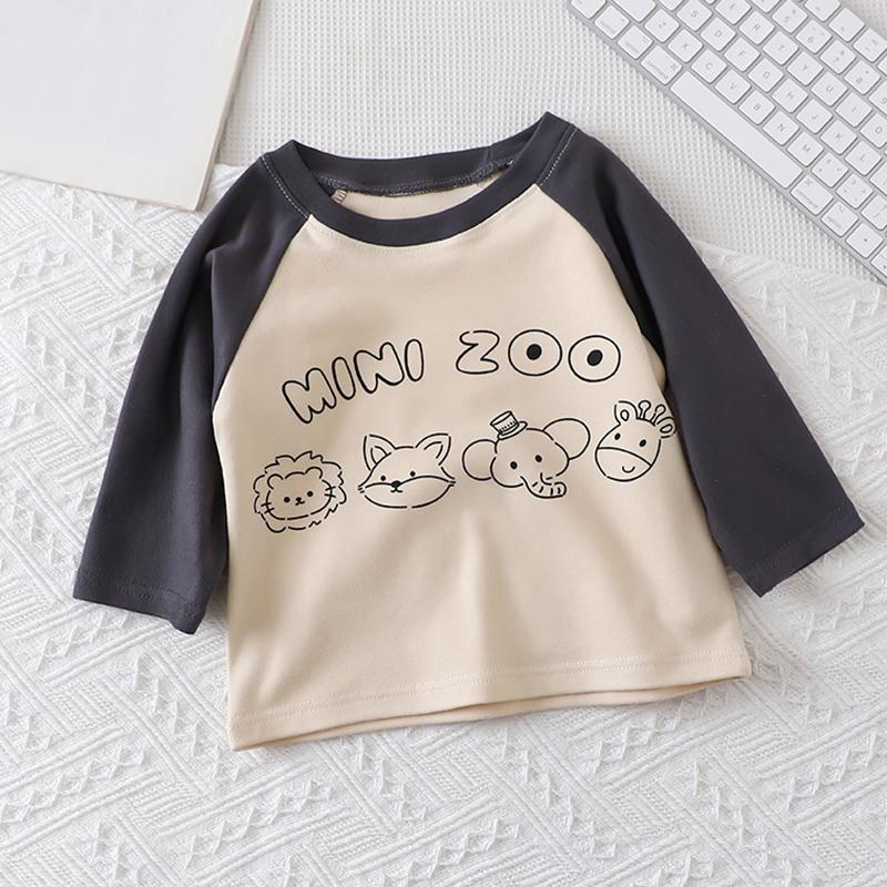 Children's Long Sleeved T-shirt Letter Printed Warm Kids Top