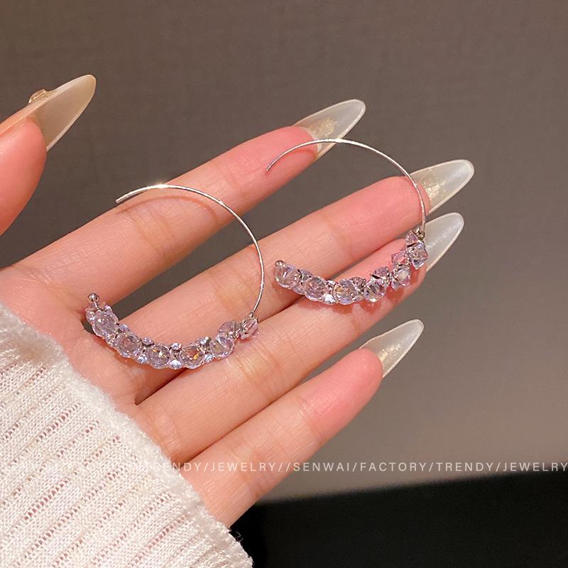 C-Earrings Earrings Flash Diamond Geometric Stud Earrings