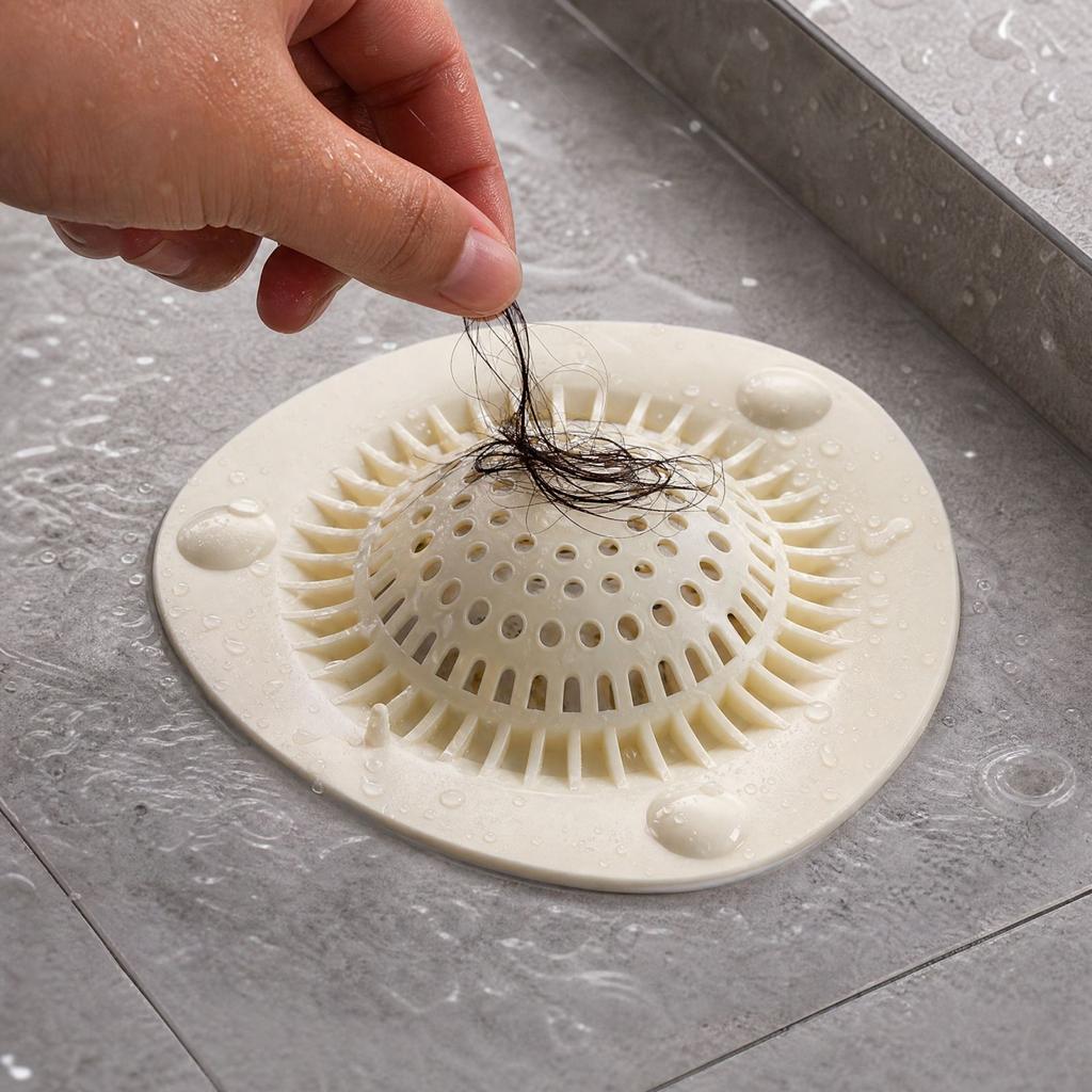 Bathroom Floor Cover with Hair Catcher Sink Filter for Shower and Sink