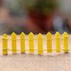 2 Pcs Mini Wood Fence Micro Landscape Ornaments 4x1.2 Inch Miniature Fairy Garden Picket Fence Figurine for Dollhouse Home Garden Plant Pot DIY Crafts