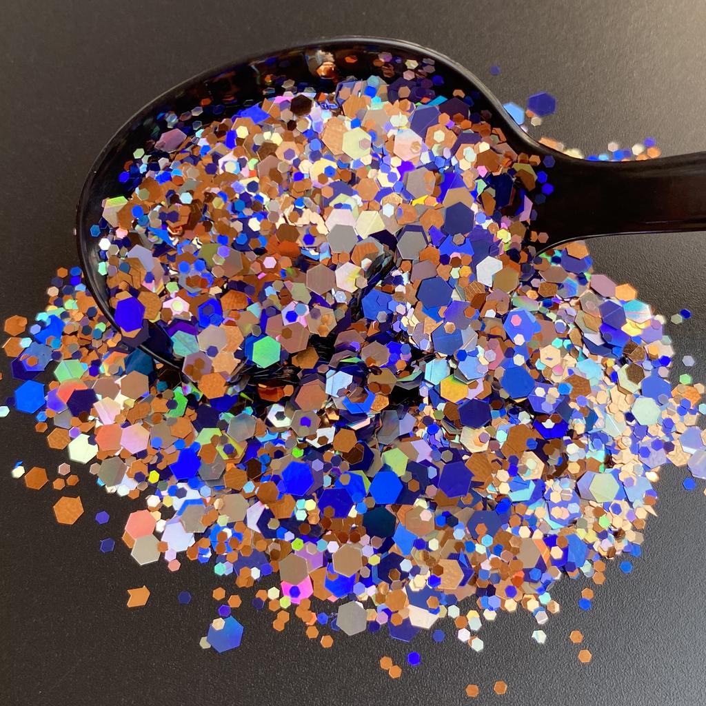 1Kg Bag Custom Glitter Mix Factory  Polyester Chunky Glitter Bulk